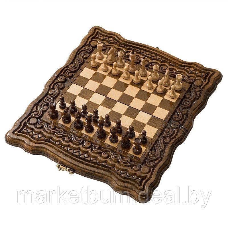 Шахматы + нарды резные "Бриз" 30, Haleyan - фото 1 - id-p168589772