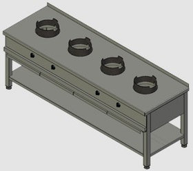 Плита Газовая Вулкан-Heidebrenner Ksw 04  Wok Арт.8789