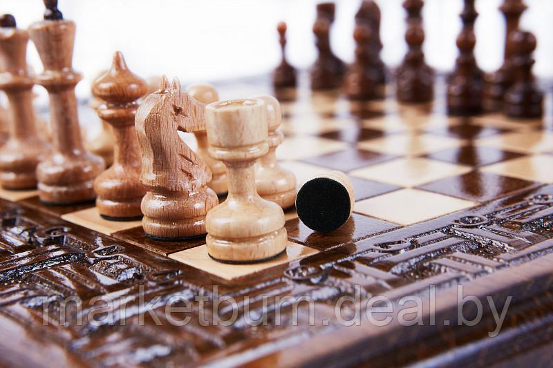 Шахматы + нарды резные "Армянский Орнамент" 30, Haleyan - фото 3 - id-p168589795
