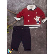 Комплект для мальчика (джемпер,брюки,сорочка верхняя) модель 9383