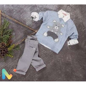 Комплект для мальчика (джемпер,брюки,сорочка верхняя) модель 9321
