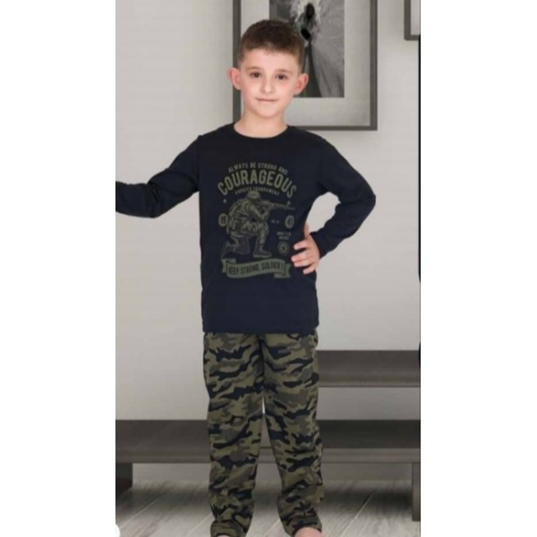 Костюм пижамный для мальчика (фуфайка,брюки) модель 3839 - фото 1 - id-p134268115