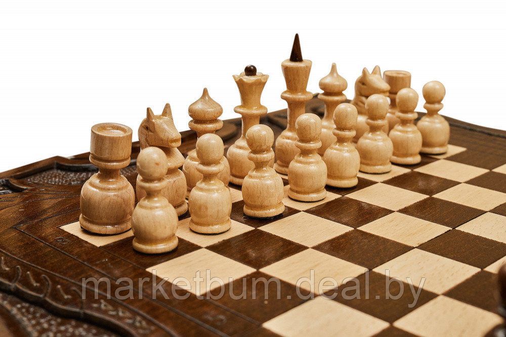 Шахматы резные с Араратом, ручкой и ложементом 40, Haleyan - фото 5 - id-p168589970