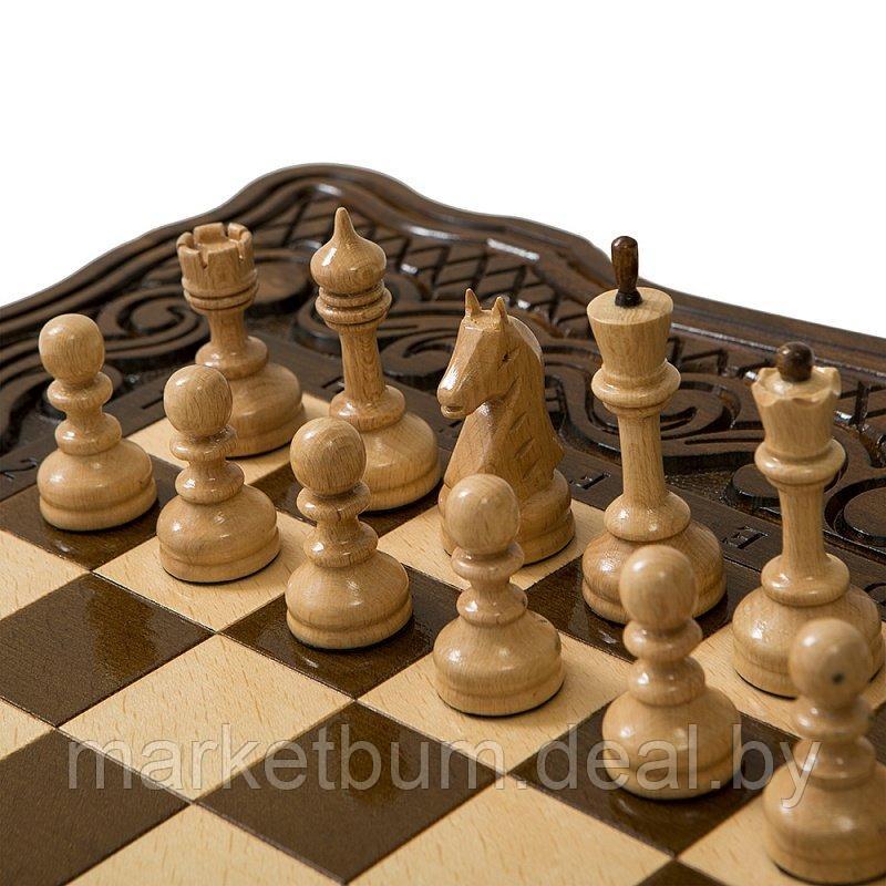 Шахматы + нарды резные "Бриз" 40, Haleyan - фото 2 - id-p168589980
