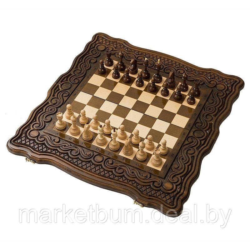 Шахматы + нарды резные "Бриз" 40, Haleyan - фото 1 - id-p168589980