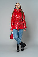 Женская осенняя красная куртка Elema 4-9620-1-170 бордо 42р.