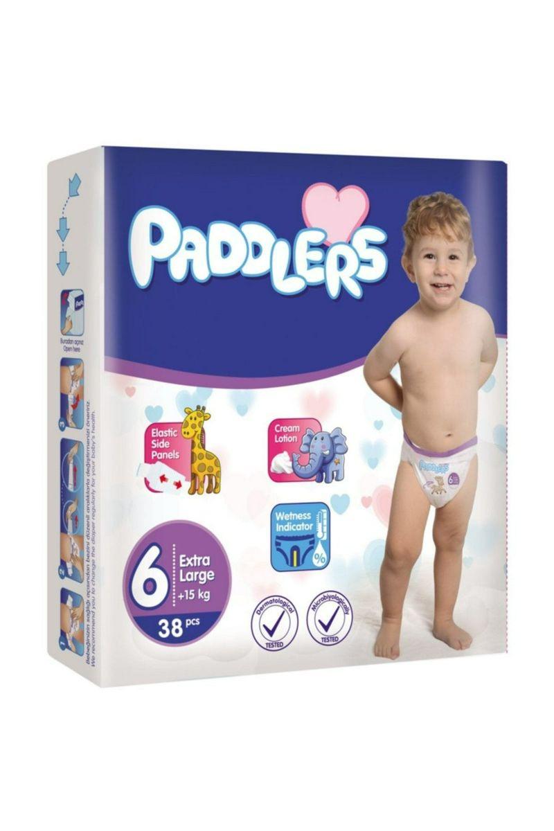 Подгузники р-р 6 Extra Large (от 15 кг) Jumbo pack PADDLERS, 38 шт