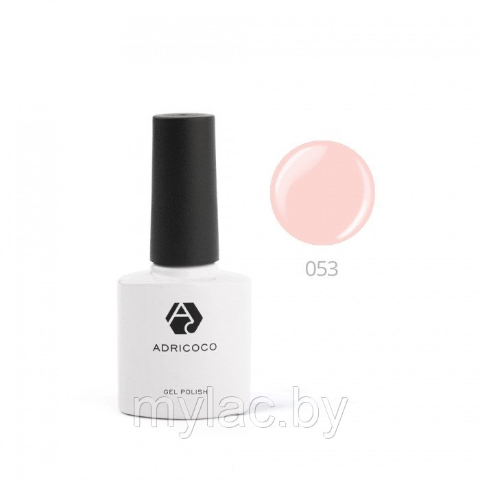Цветной гель-лак ADRICOCO №053 розовая пудра, 8 мл.