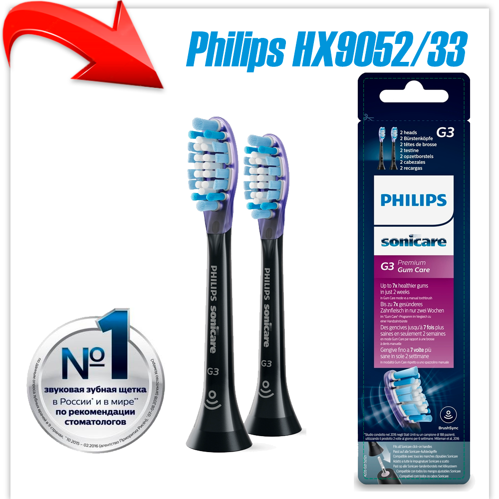 Сменная насадка Philips Sonicare G3 Premium Gum Care HX9052/33