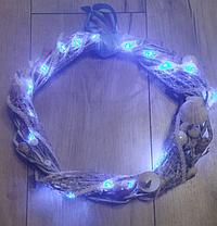Венок рождественский плетеный с Led-подсветкой, фото 2