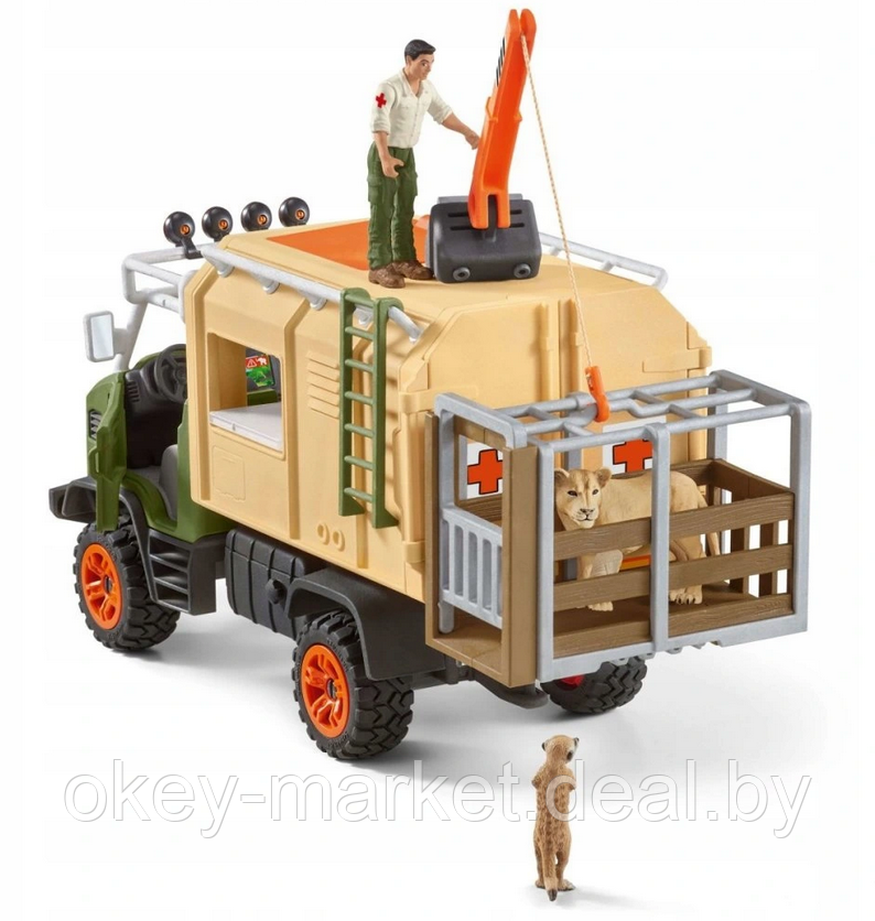 Игровой набор Schleich Большой ветеринарный спасательный грузовик 42475 - фото 8 - id-p127760723