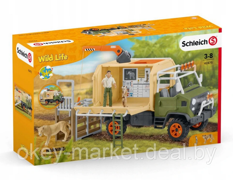 Игровой набор Schleich Большой ветеринарный спасательный грузовик 42475 - фото 10 - id-p127760723