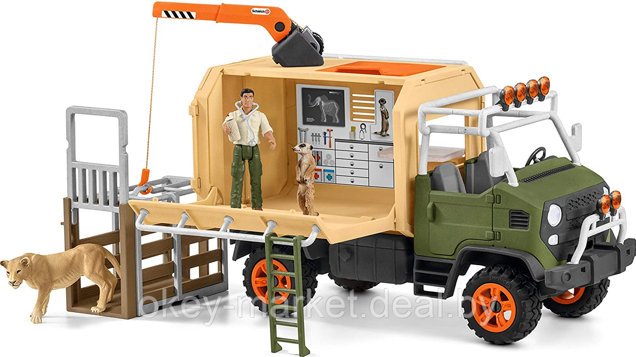 Игровой набор Schleich Большой ветеринарный спасательный грузовик 42475 - фото 1 - id-p127760723