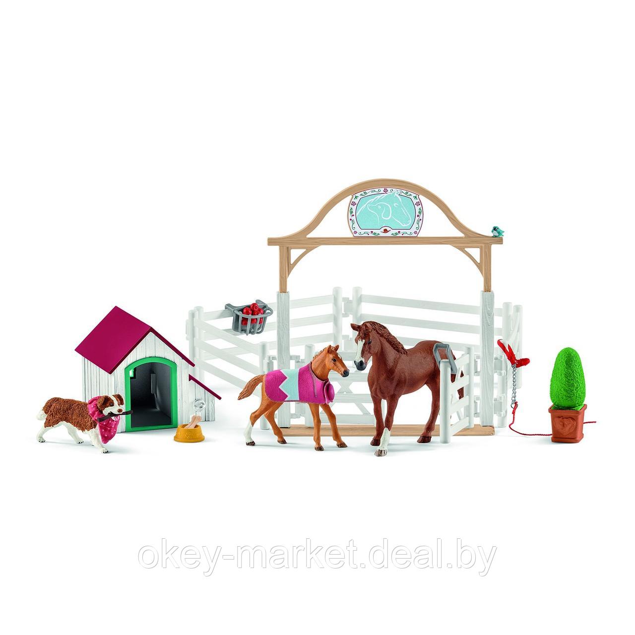 Игровой набор Schleich Лошади для гостей Ханны с собакой Руби - фото 3 - id-p168608957
