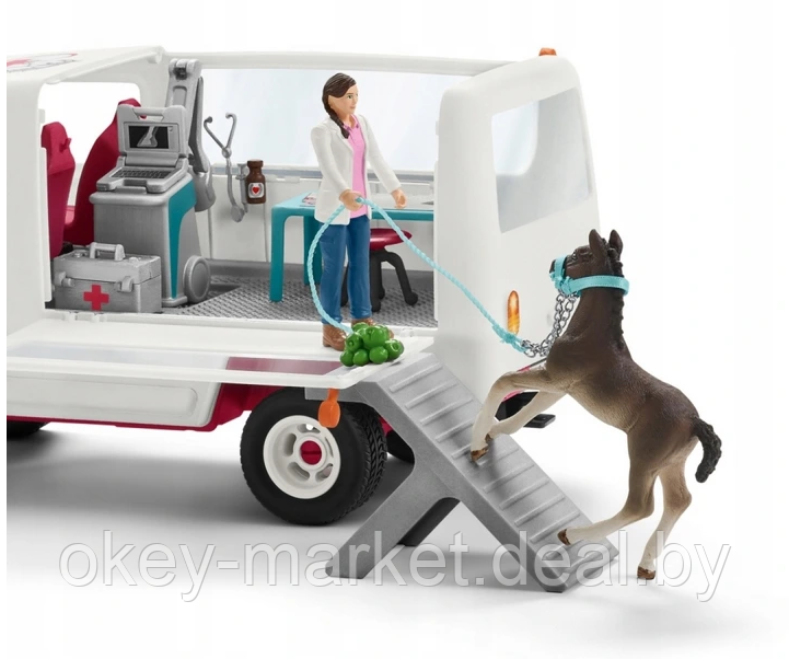 Игровой набор Schleich Ветеринар в питомнике верховой езды 72121 - фото 7 - id-p168610177