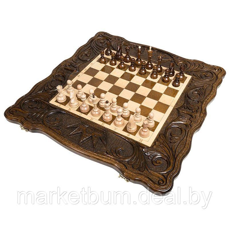 Шахматы + нарды резные "Корона" 60, Haleyan - фото 1 - id-p168612224