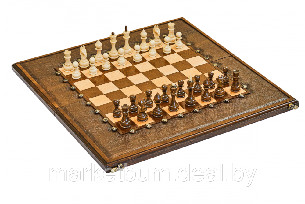 Шахматы + нарды резные "Гамбит 1" 50, Simonyan - фото 1 - id-p168613426