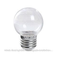 Лампа светодиодная : 1W 230V E27 2700K G45 прозрачая, LB-37