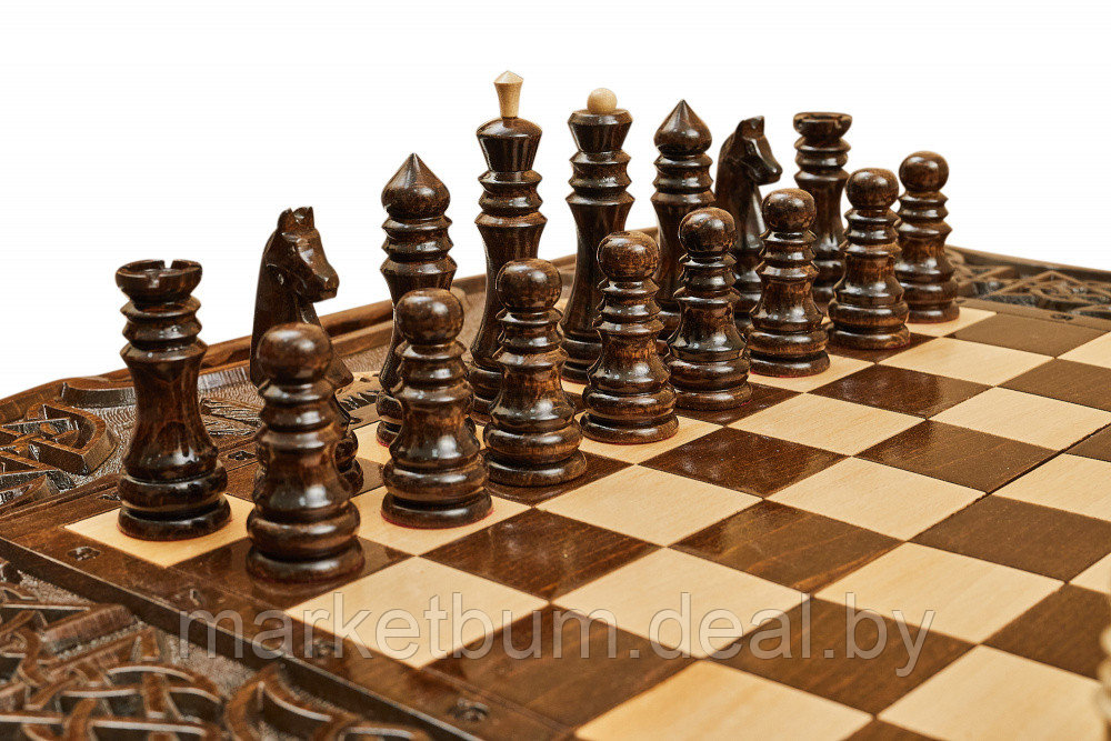 Шахматы + нарды резные с Араратом 2, ручкой, Haleyan - фото 5 - id-p168614924