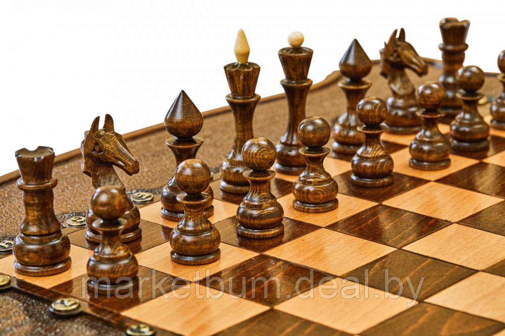 Шахматы + нарды резные "Гамбит 2" 60, Simonyan - фото 3 - id-p168615154