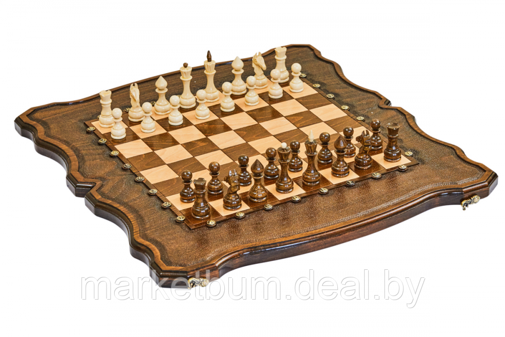 Шахматы + нарды резные "Гамбит 2" 60, Simonyan - фото 1 - id-p168615154