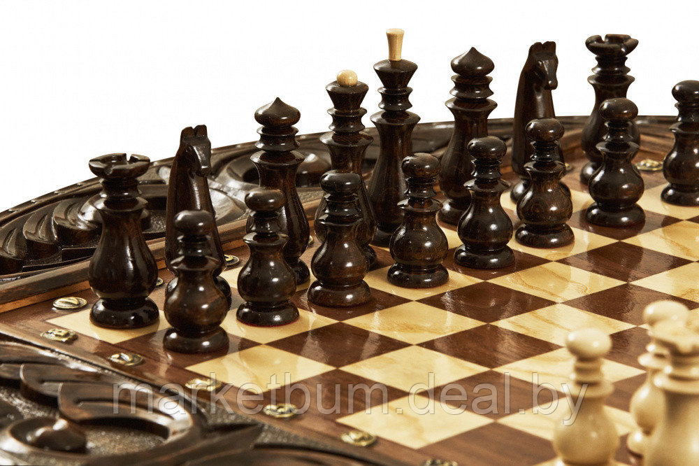 Шахматы резные в ларце "Круг Света" 50, Haleyan - фото 7 - id-p168615170