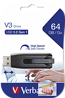 Флэш-накопитель Verbatim Store 'n' Go Drive V3, 64 Гб, USB 3.2 Gen 1, арт.49174
