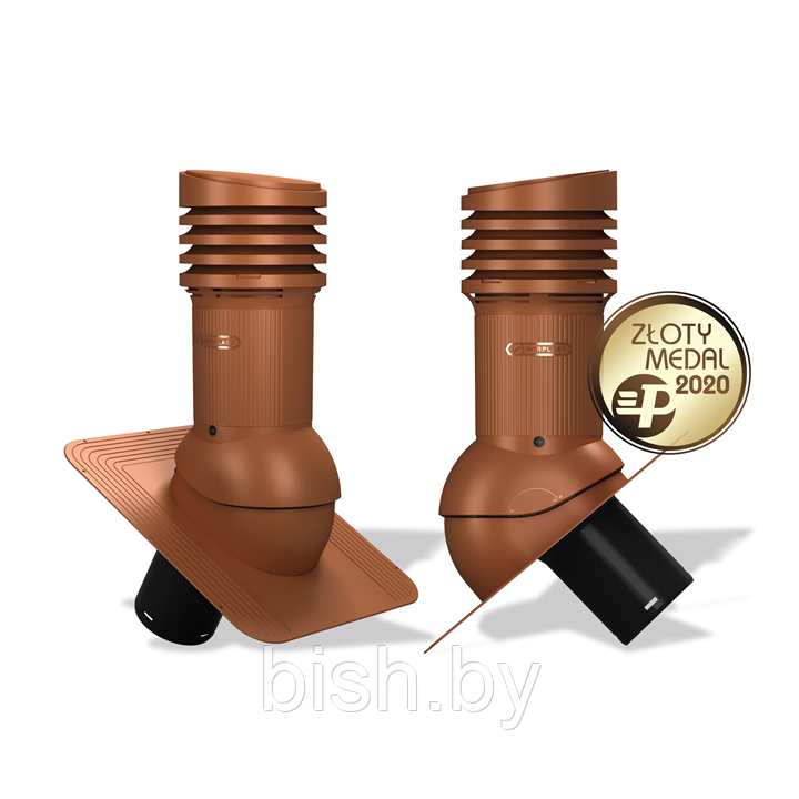 Вентиляционный выход изолированный Wirplast WiroVent Standard EVO 125 (E02) для битумной кровли (под монтаж)