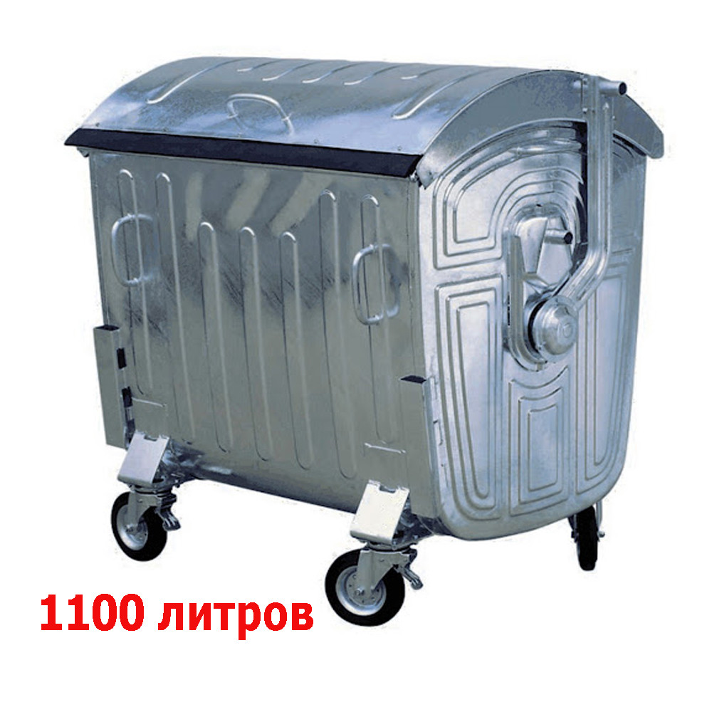 Контейнер мусорный  1100 л оцинкованный для  ТБО и ТКО tsg prs