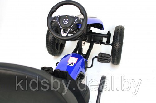 Детская педальная машина карт RiverToys Mercedes-Benz H333HH (синий) Лицензия - фото 3 - id-p168620902