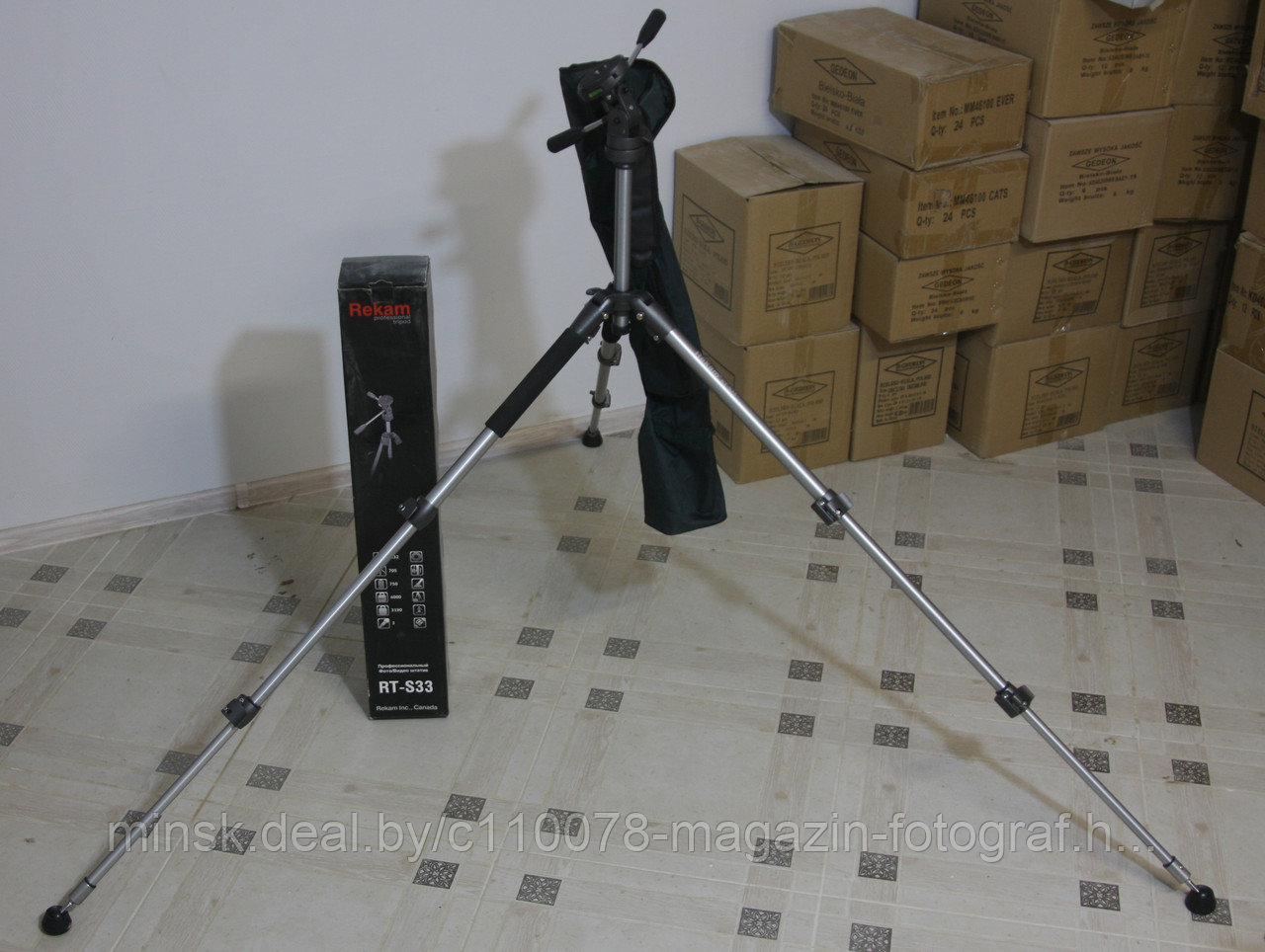 Профессиональный штатив для фотокамеры Rekam RT-S33 - фото 3 - id-p168626573