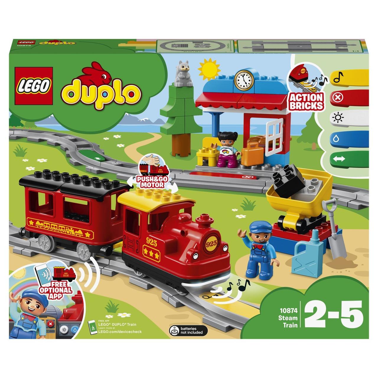 Конструктор LEGO DUPLO Town Поезд на паровой тяге 10874 - фото 2 - id-p168637711
