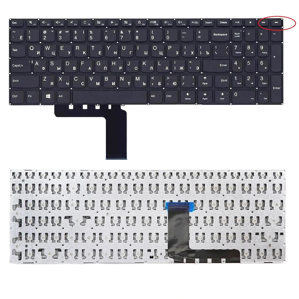 Клавиатура для ноутбука Lenovo Ideapad V510-15IKB черная