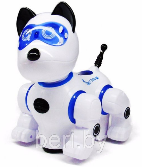 2629-T10B Интерактивная собака-робот, работает от батареек, светозвуковые эффекты, высота 22 см - фото 2 - id-p168680243