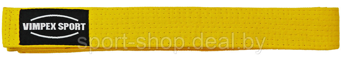Пояс для кимоно желтый VimpexSport ECB-4008 2,4м, пояс каратэ, пояс для карате, желтый пояс карате - фото 1 - id-p168683466