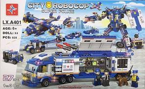 LX.A401 Конструктор City "Полиция", Аналог LEGO, 828 деталей