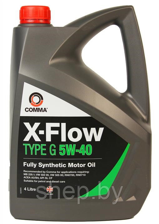 Моторное масло COMMA X-FLOW TYPE G 5W40 4L - фото 1 - id-p168686729