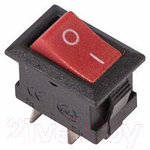 Переключатель клавишный прямоугольный Micro 250V 3А (2c) ON-OFF красный 36-2011