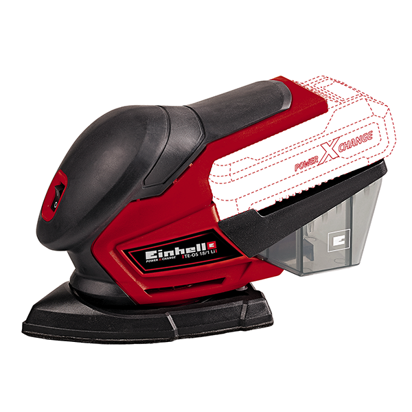 Виброшлифмашина аккумуляторная Einhell TE-OS 18/1 Li-Solo (18V, без АКБ, 0-2600 об/м, длина хода 22 mm)