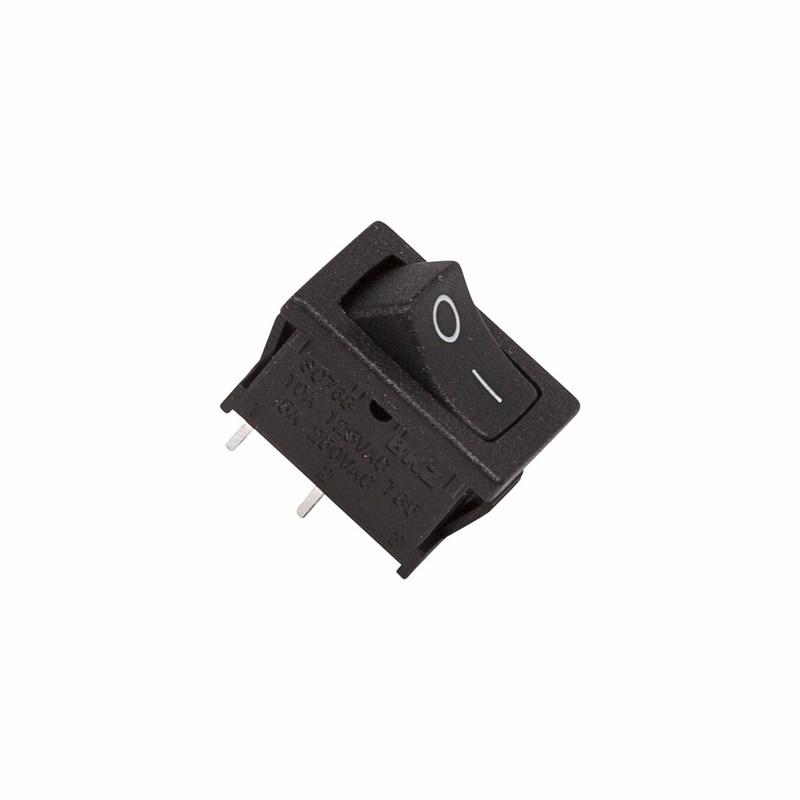 Переключатель клавишный прямоугольный Mini 250V 6А (2c) ON-OFF черный 36-2110 - фото 1 - id-p146007927