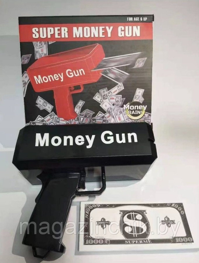 Пистолет, стреляющий деньгами, деньгомет, Money Gun - фото 1 - id-p168688726