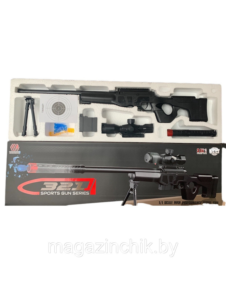 Снайперская винтовка игрушечная 321 стреляет 3 вида пуль - фото 1 - id-p168691168