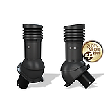 Вентиляционный выход неизолированный Wirplast WiroVent Perfekta EVO 125 (E25) для металлочерепиц, профнастилов, фото 8