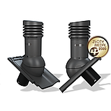 Вентиляционный выход неизолированный Wirplast WiroVent Tile EVO 125 (E33) для керамической черепицы, для ЦПЧ, фото 2