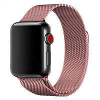 Ремешок для умных часов Миланская петля розово-золотой для Apple Watch Series 49/45/44/42mm