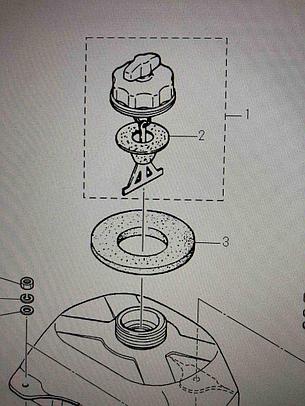 Прокладка крышки бензобака Тохатсу,Tohatsu M5/ Меркури 5, фото 2