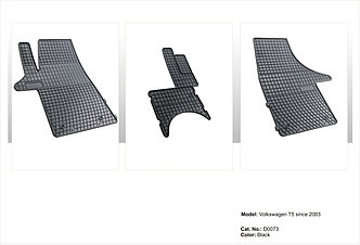 Коврики в салон Volkswagen T5 / T6 2003-2015 / 15- (3 Seats) (1+2) ПЕРЕД [D0073]Фольксваген Т5 (Поль