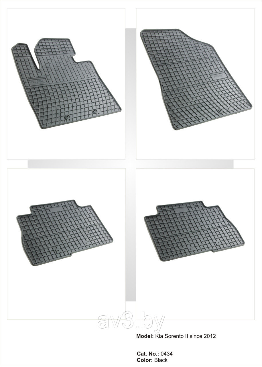 Коврики в салон Kia Sorento 2 FL 2012-2015 [0434] Киа Соренто (Польша)