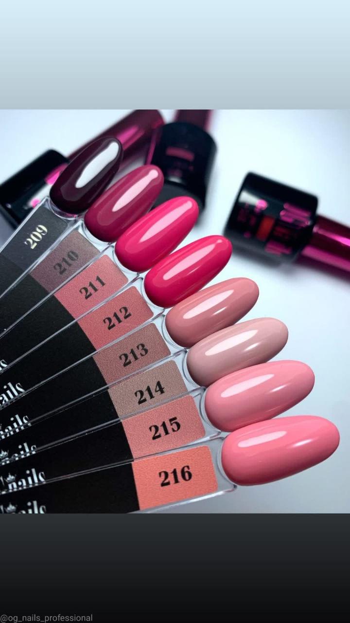 Гель-лак OG Nails Pink Collection № 215, 10 мл