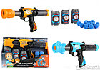 Детская игрушка оружие Бластер Assault Gun 40 см с мишенью, мягкими игровыми снарядами 12шт. 3 Синий, фото 7